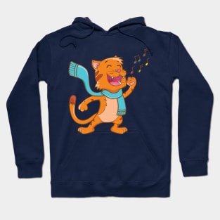 Cute Singing Cat Hoodie